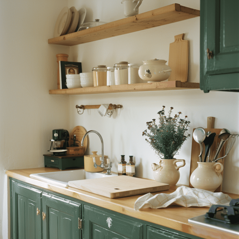 Butcher Block Countertops With Different Cabinet Colors - Posh|Chic|Cool