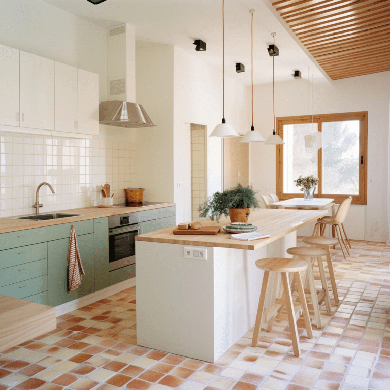 Butcher Block Countertops With Green Cabinets - Posh|Chic|Cool