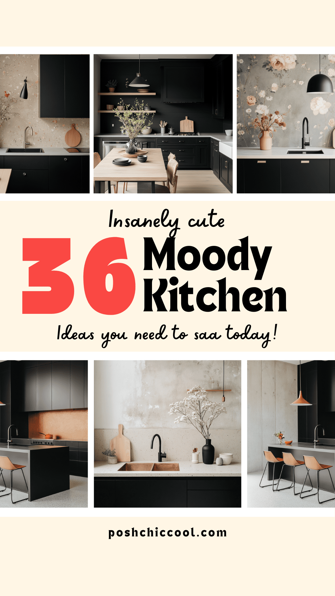 36 Insanely Beautiful Black Moody Kitchen Ideas You Need To See - Posh ...