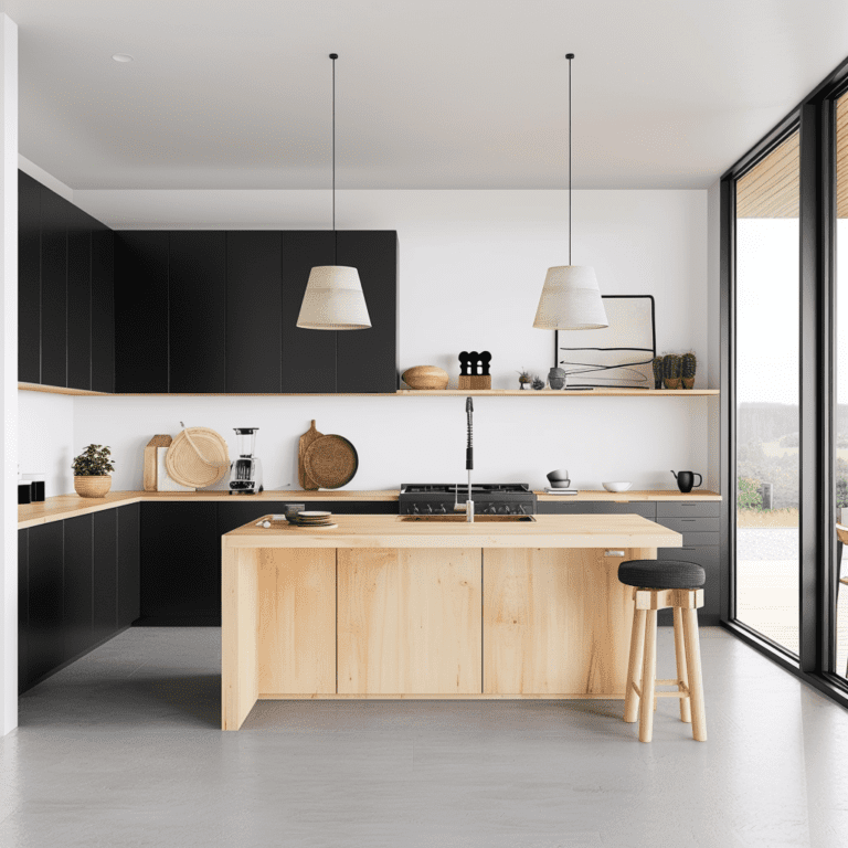 Black Kitchen Cabinets With Butcher Block Countertops - Posh|Chic|Cool