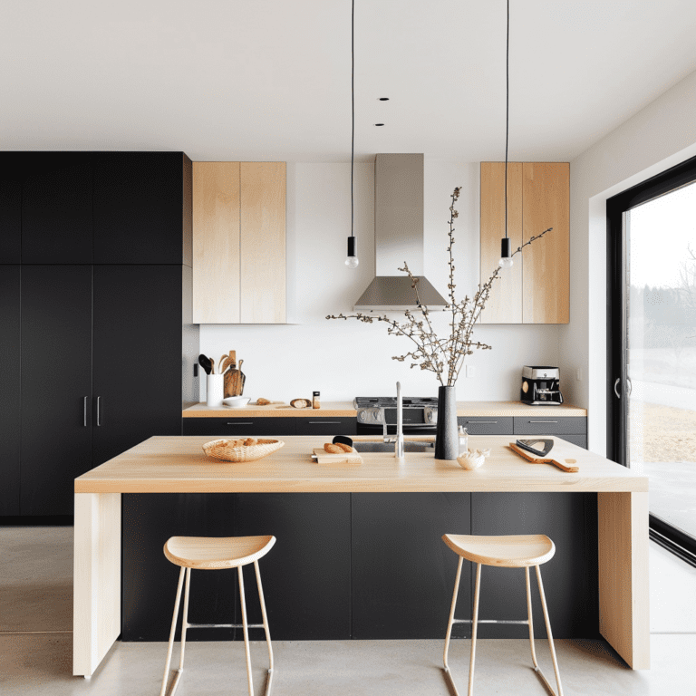 Black Kitchen Cabinets With Butcher Block Countertops - Posh|Chic|Cool