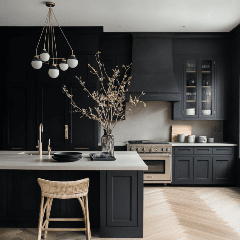 36 Insanely Beautiful Black Moody Kitchen Ideas You Need To See - Posh ...