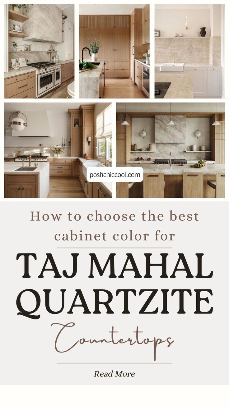 Best Cabinet Color Pairings with Taj Mahal Quartzite Countertops - Posh ...