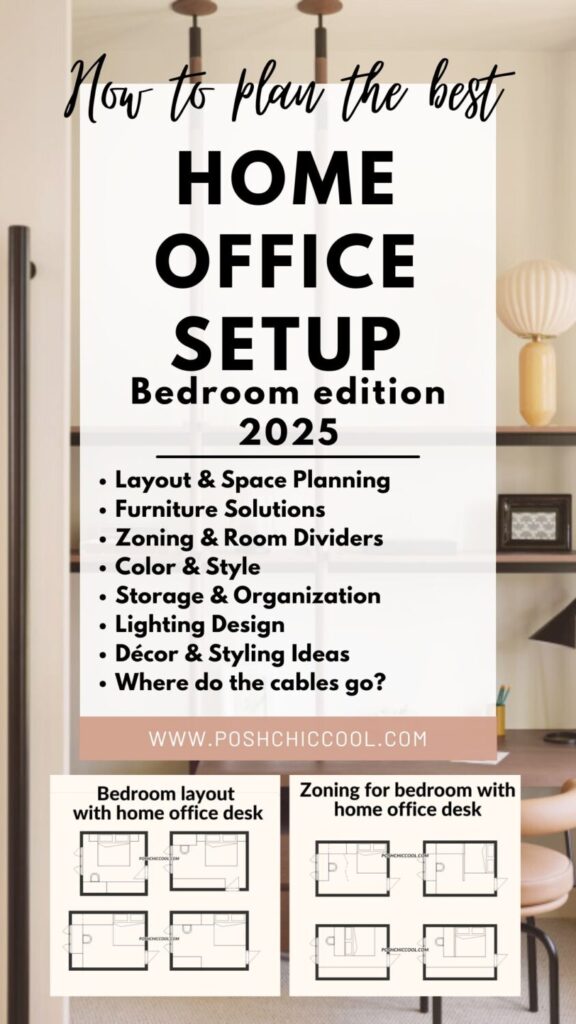 home office setup in bedroom