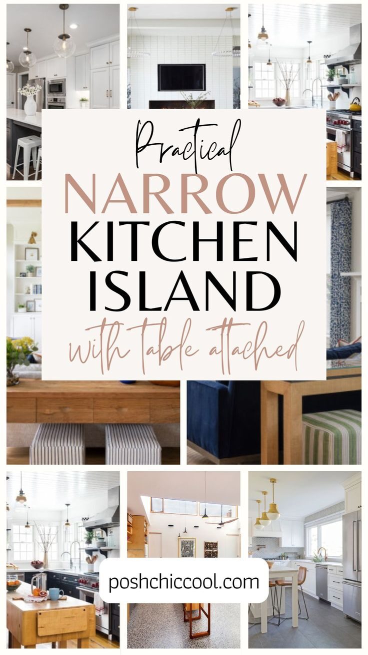 22 Best Ways To Pull A Kitchen Island And Table Combo - Posh|Chic|Cool